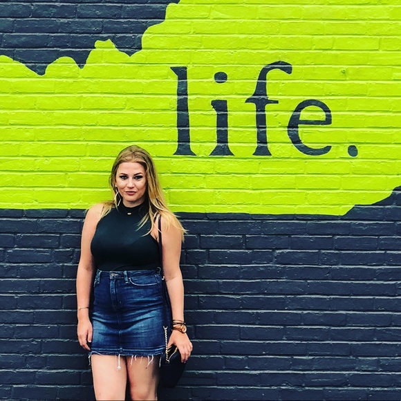 Denim Frayed Mini Skirt - Picture 5 of 5